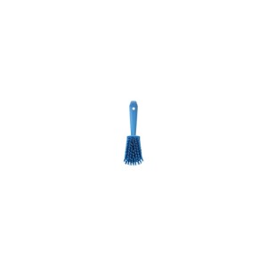 BROSSE DE LAVAGE AVEC MANCHE COURT, 270 MM, DUR, BLEU