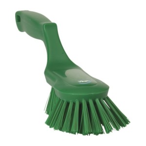 BROSSE À MAIN ERGONOMIQUE, 330 MM, DURE, VERTE