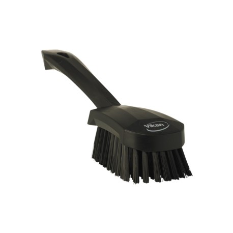 BROSSE DE LAVAGE AVEC MANCHE COURT, 270 MM, DUR, NOIR