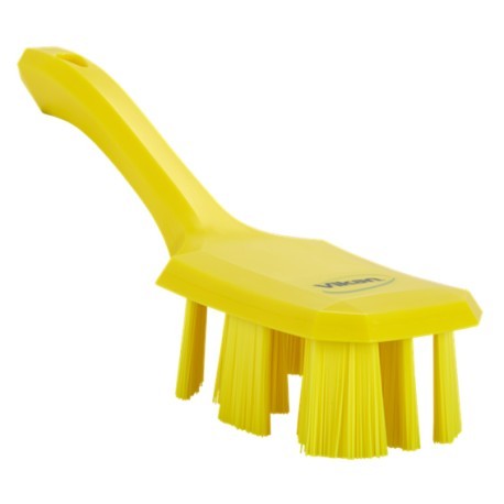 BROSSE À MAIN UST AVEC MANCHE COURT, 260 MM, DURE, JAUNE