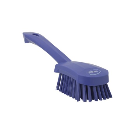 BROSSE DE LAVAGE AVEC MANCHE COURT, 270 MM, DUR, VIOLET