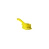 BROSSE DE LAVAGE AVEC MANCHE COURT, 270 MM, DURE, JAUNE