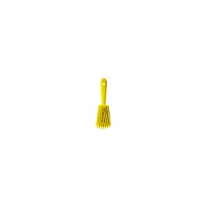 BROSSE DE LAVAGE AVEC MANCHE COURT, 270 MM, DURE, JAUNE