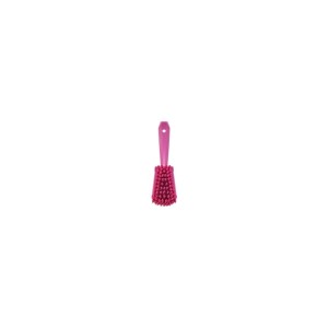 BROSSE DE LAVAGE AVEC MANCHE COURT, 270 MM, DURE, ROSE