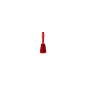 BROSSE DE LAVAGE AVEC MANCHE COURT, 270 MM, DURE, ROUGE