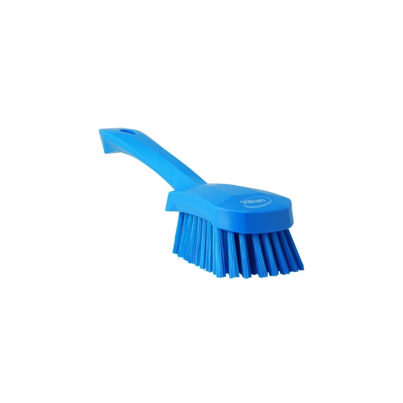 BROSSE À MAIN, MANCHE COURT, 270 MM, DUR, BLEU