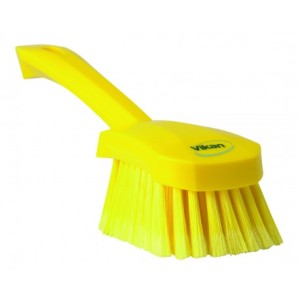 BROSSE À MAIN, MANCHE COURT, 270 MM, SOUPLE/FLEURÉ, JAUNE