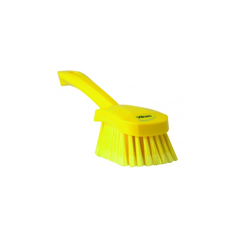 BROSSE À MAIN, MANCHE COURT, 270 MM, SOUPLE/FLEURÉ, JAUNE