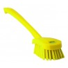 BROSSE À MAIN, MANCHE LONG, 415 MM, DUR, JAUNE