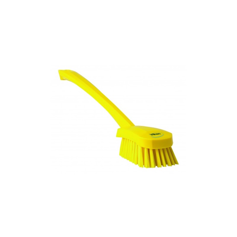 BROSSE À MAIN, MANCHE LONG, 415 MM, DUR, JAUNE