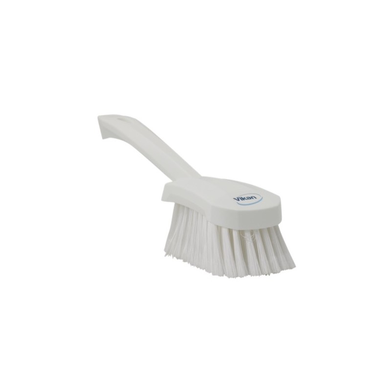 BROSSE DE LAVAGE AVEC MANCHE COURT, 270 MM, SOUPLE/FENTE, BLANC