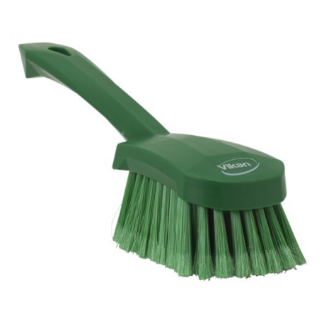 BROSSE DE LAVAGE AVEC MANCHE COURT, 270 MM, SOUPLE/FENTE, VERTE