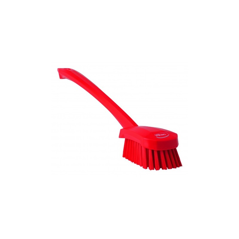 BROSSE DE LAVAGE AVEC MANCHE LONG, 415 MM, DUR, ROUGE