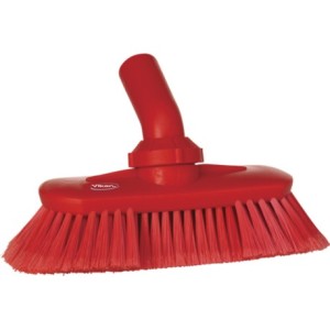 BROSSE DE LAVAGE AVEC RÉGLAGE DE L'ANGLE, ALIMENTÉE EN EAU, 240 MM, SOUPLE/SPLIT, ROUGE