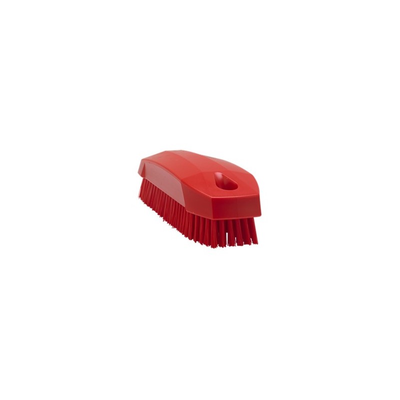 BROSSE À MAIN S / BROSSE À ONGLES, 130 MM, DURE, ROUGE