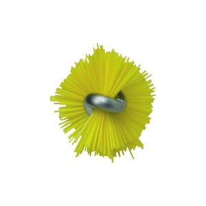 TÊTE D'ÉCOUVILLON POUR TIGE FLEXIBLE, Ø12 MM, 200 MM, MEDIUM, JAUNE