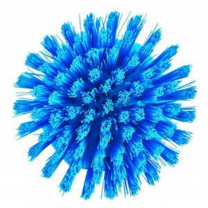 BROSSE RONDE SOLEIL, Ø110 MM, DUR, BLEU