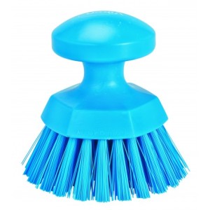 BROSSE RONDE SOLEIL, Ø110 MM, DUR, BLEU