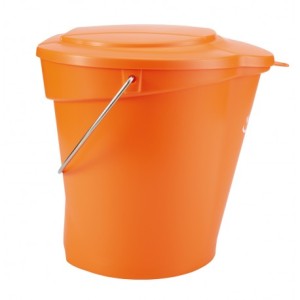 SEAU GRADUÉ, BEC VERSEUR, 12 L, ORANGE