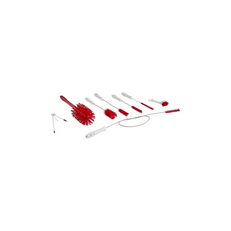 KIT DE BROSSES POUR MACHINES SOFTICE, ROUGE