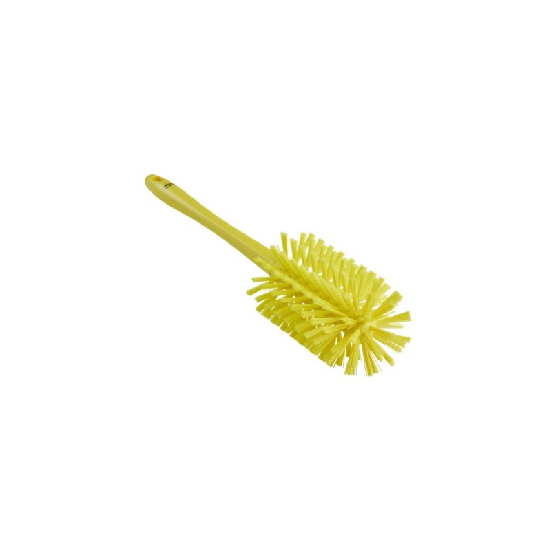 BROSSE À TUYAUX AVEC MANCHE, UNE PIÈCE, 430 MM, MOYEN/DUR, JAUNE