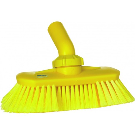 BROSSE À PASSAGE D'EAU, ANGLE RÉGLABLE, 240 MM, SOUPLE/FLEURÉ, JAUNE