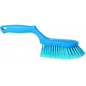 BROSSE À MAIN ERGO, 330 MM, SOUPLE/FLEURÉ, BLEU