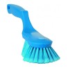 BROSSE À MAIN ERGO, 330 MM, SOUPLE/FLEURÉ, BLEU