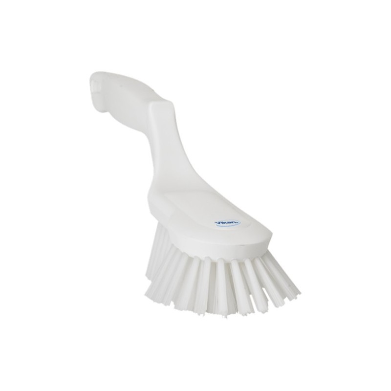 BROSSE À MAIN ERGONOMIQUE, 330 MM, DURE, BLANCHE