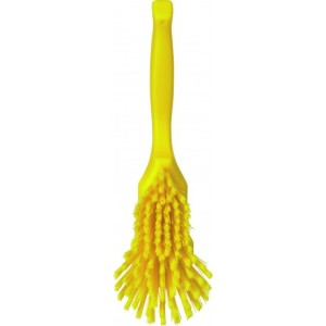 BROSSE À MAIN ERGONOMIQUE, 330 MM, DURE, JAUNE