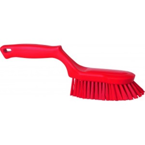 BROSSE À MAIN ERGONOMIQUE, 330 MM, DURE, ROUGE